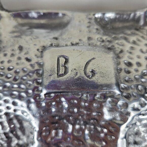 Silver Toned Aluminum Alloy Sea Life Crab Divided Serving Dish Fun Whimsical - Picture 3 of 9